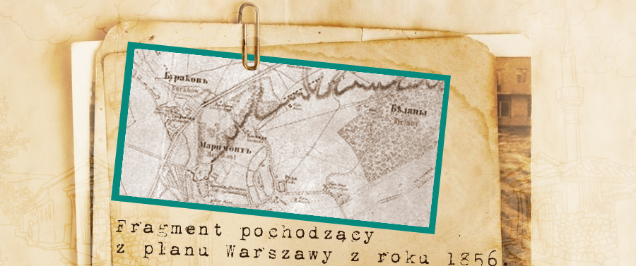 Fragment planu Warszawy z 1856 roku