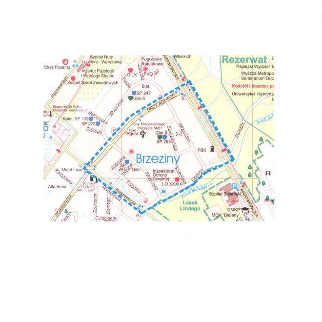 Mapa - Brzeziny